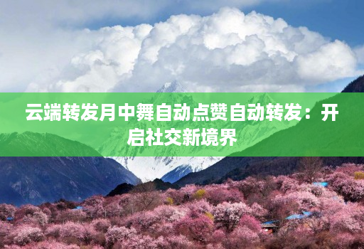 云端转发月中舞自动点赞自动转发：开启社交新境界