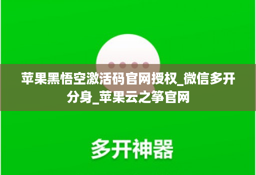 苹果黑悟空激活码官网授权_微信多开分身_苹果云之筝官网