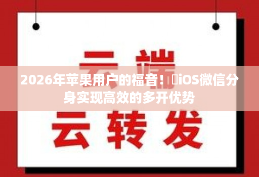 2026年苹果用户的福音！​iOS微信分身实现高效的多开优势